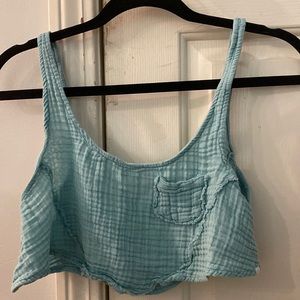 Urban Outfitters Blue Crop Top